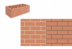 Кирпич утолщенный рядовой пустотелый «Красный» М 150