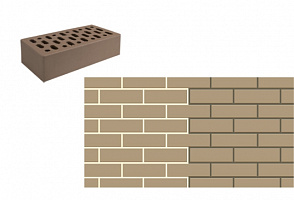 Кирпич одинарный лицевой пустотелый «Коричневый» М 150, 175