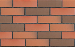 Клинкер фасадный красный флэш Ноттингем гладкий