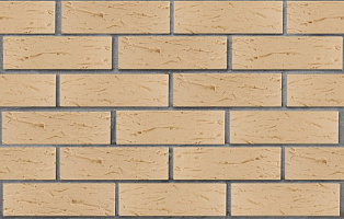 Кирпич лицевой пустотелый бежевый рустик